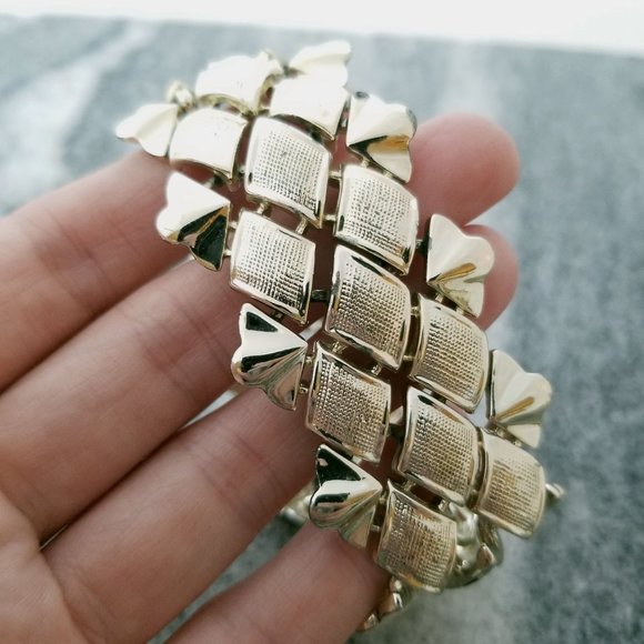 Coro Gold-Tone Geometric Bracelet - Picture 1 of 5